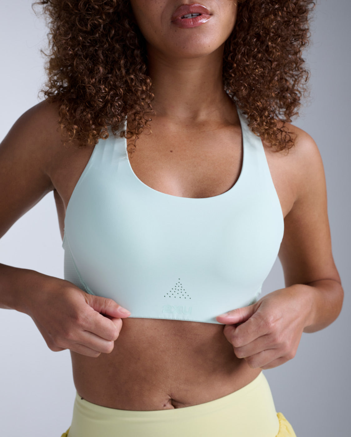 Aero Mesh Medium Impact Bra, Mint Dust/Mint Reflective