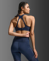 Aero Mesh Medium Impact Bra, Midnight/Midnight Reflective