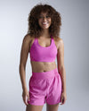 Aero Mesh Medium Impact Bra - ROSE VIOLET/ROSE REFLECTIVE