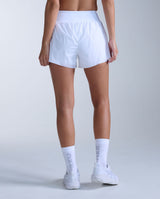 Aero Hi-Rise 2-In-1 3 Inch Shorts, White/Silver Reflective
