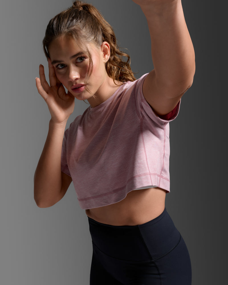 Form Soft Jersey Crop Tee, Cosmetic Pink/Cosmetic Pink