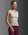 Fluid Modal Ribbed Tank - MOON/WHITE