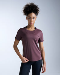 Aero Tee, Currant/Silver Reflective