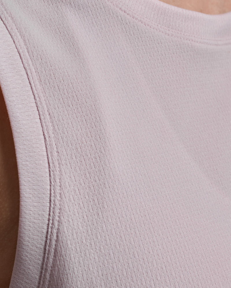 Aero Mesh Crop Tank, Pink Frost/Pink Frost Reflective