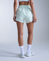 Aero Hi-Rise 4 Inch Shorts, Mint Dust/Mint Reflective