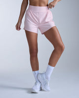 Aero Hi-Rise 4 Inch Shorts, Pink Frost/Pink Frost Reflective