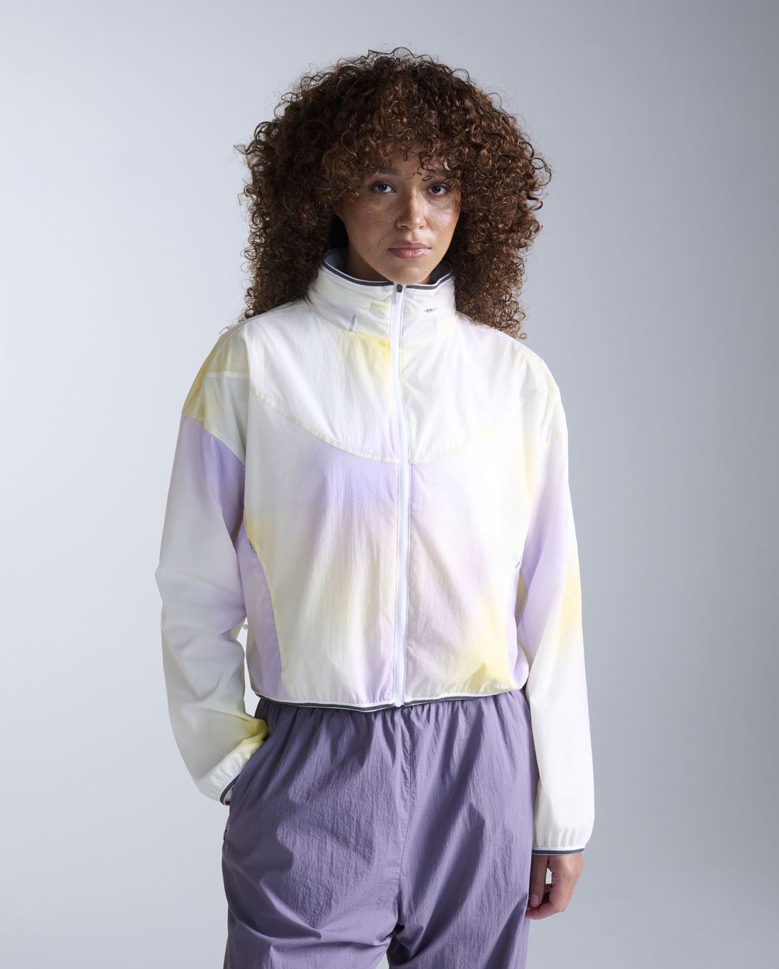 Aero Sheer Bomber, Lavender Digital/White Reflective