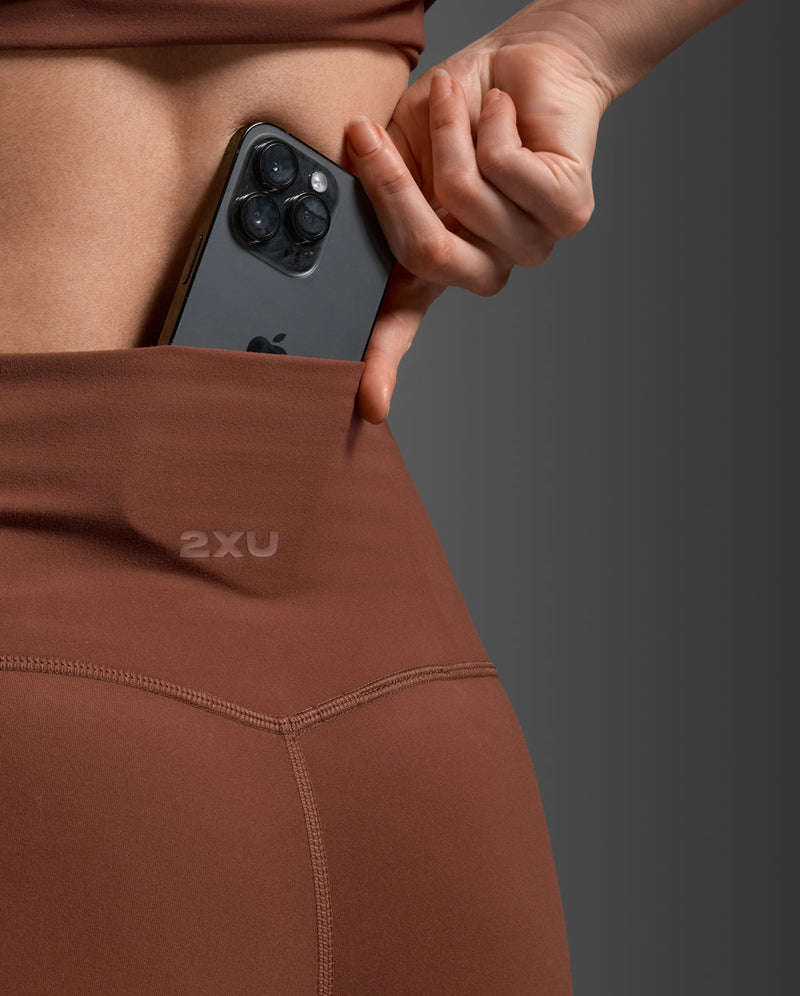 Fluid Hi-Rise Tights, Sepia/Sepia