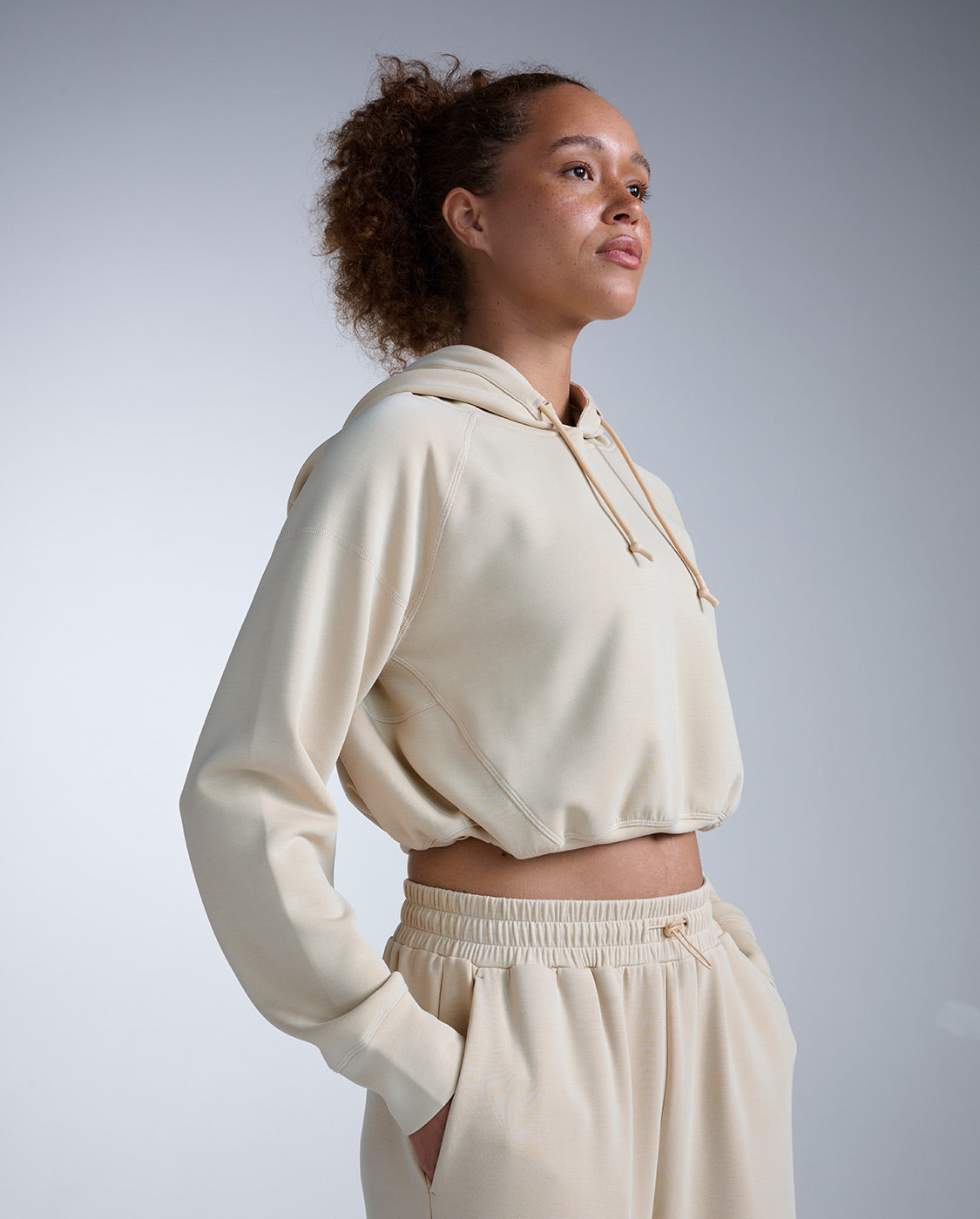 Wonderluxe Sand Washed Hoodie, Mojave Desert/White