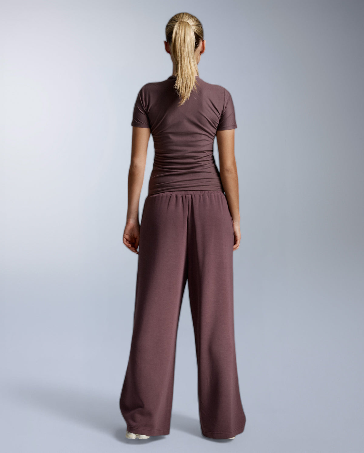 Wonderluxe Fitted Tee, Currant/Currant