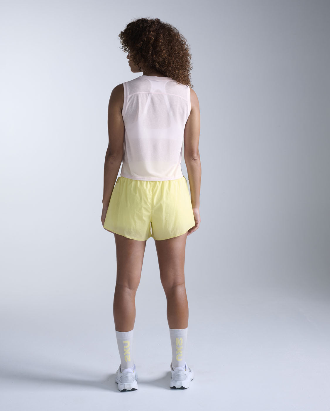 Relight Crop Tank, Pink Frost/White