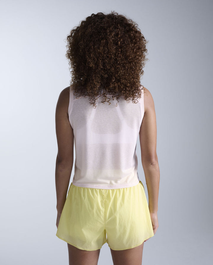 Relight Crop Tank, Pink Frost/White