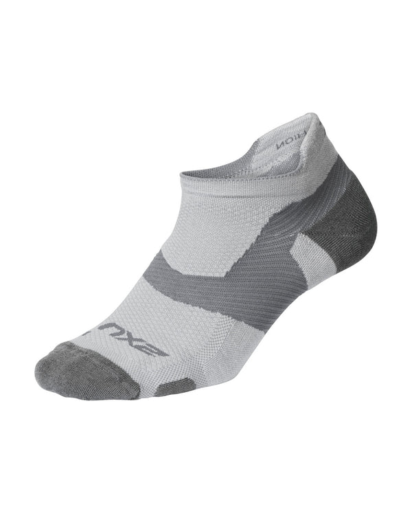 Vectr Merino Light Cushion No Show Compression Socks, Grey/Grey