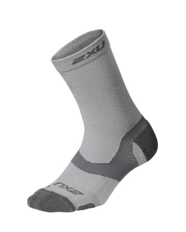 Vectr Merino Light Cushion Crew Compression Socks, Grey/Grey