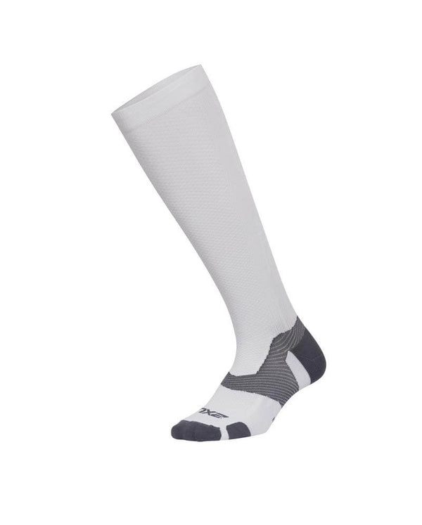 Vectr Light Cushion Full Length Compression Socks, White/Grey